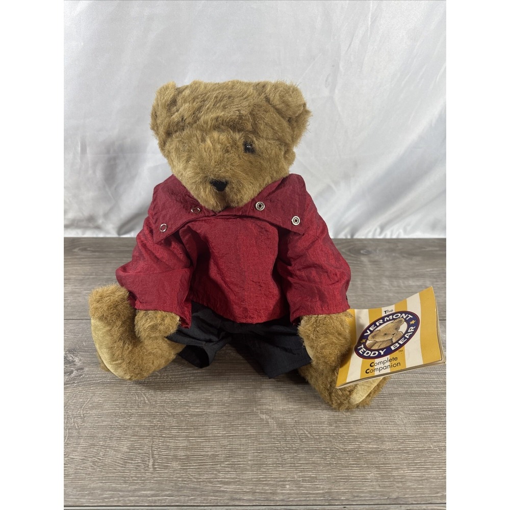 1997 Vermont Teddy Bear Complete Companion Jointed Stuffed Animal Plush Tags 15"